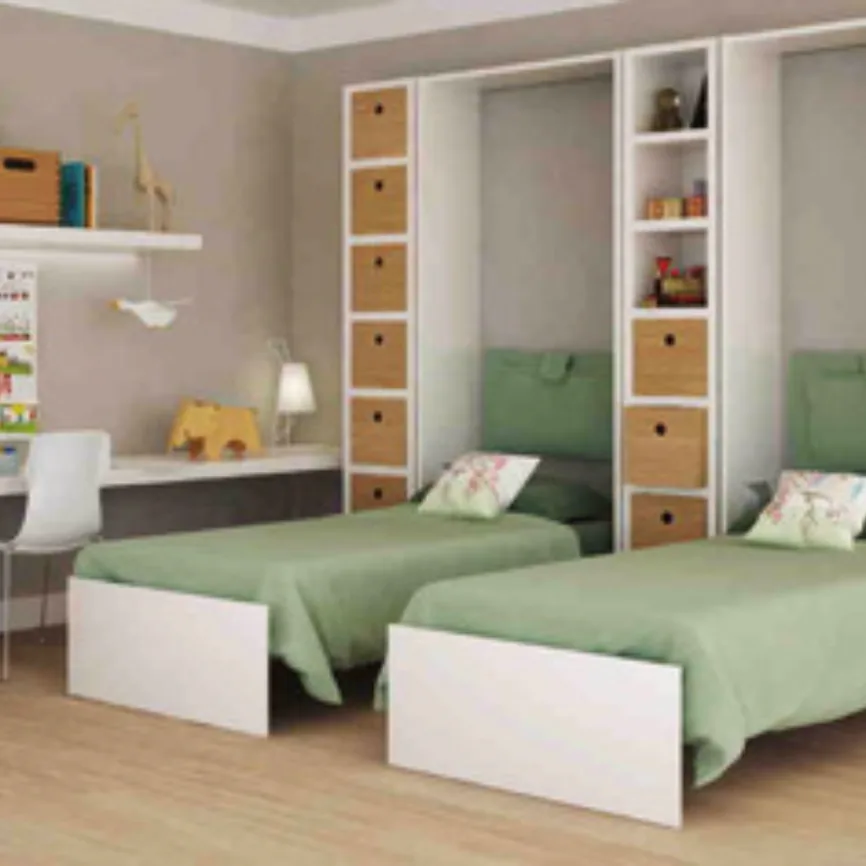 Hafele HA-Aladino: Hide away Single bed fitting, With Slatted Frame 920 X 2000 mm, bed frame with slats and crossbar support